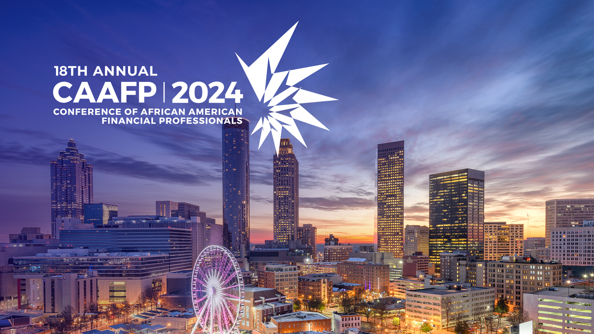 CAAFP 2024 Logo with downtown Atlanta Georgia skyline