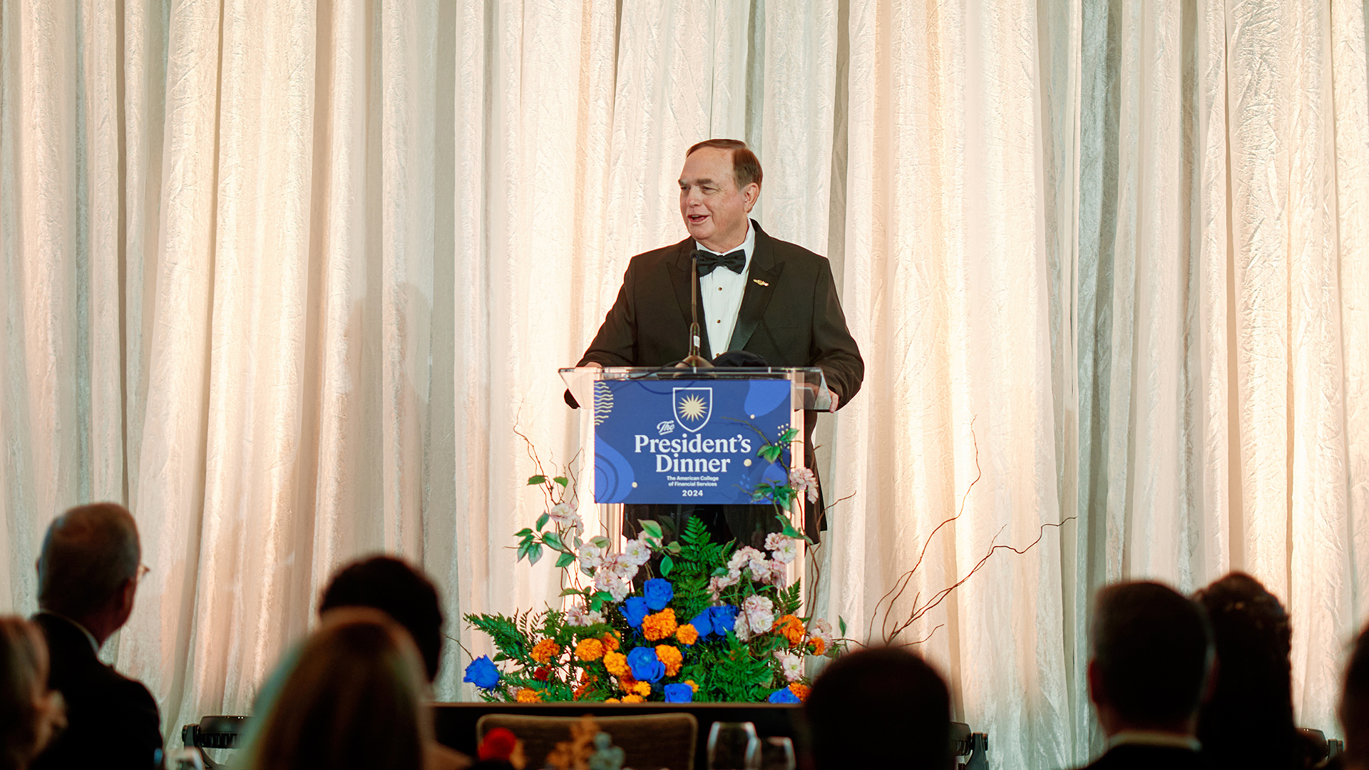 James Peterson speaking at the event