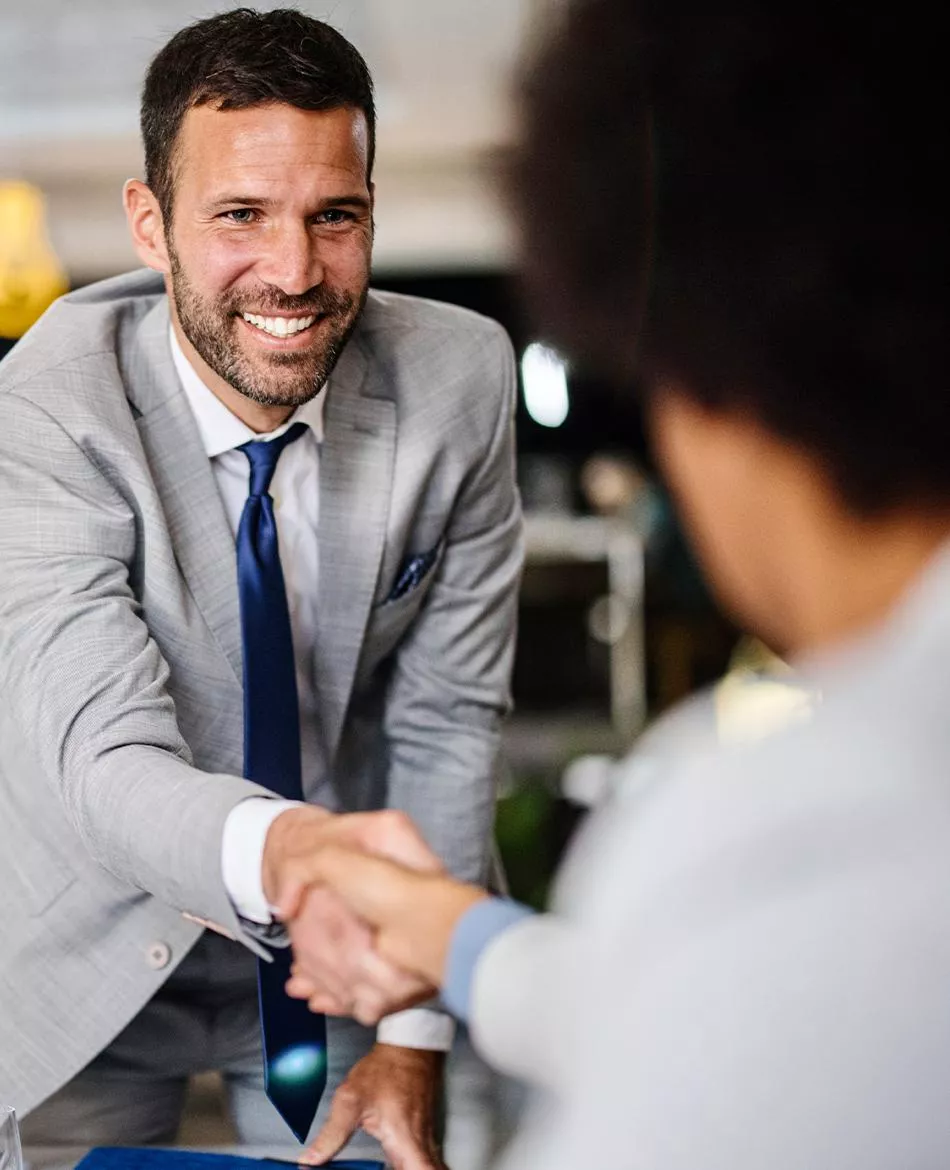 Two men shaking hands