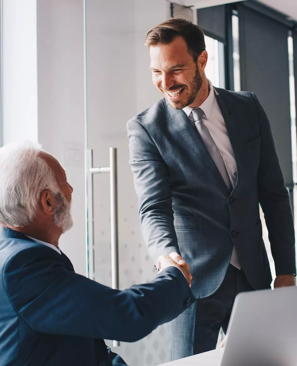 Two men shaking hands