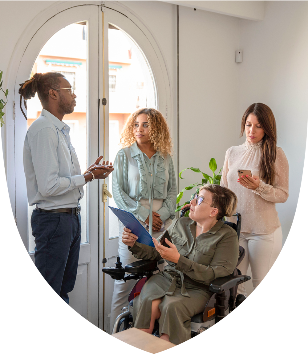 Advisor speaking with client with special needs