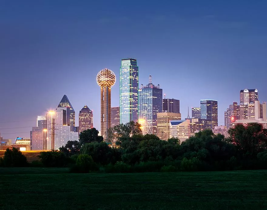 Photo of Dallas skyline at night