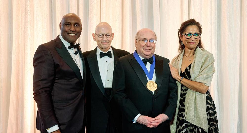 Sy Sternberg receiving the Gold Medal award