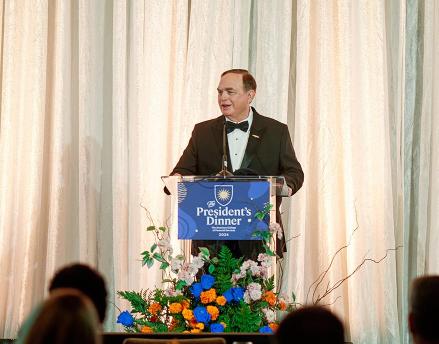 JIm Peterson speaking at 2024 President's Dinner