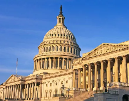 Photo of the outside of the US Capitol Building